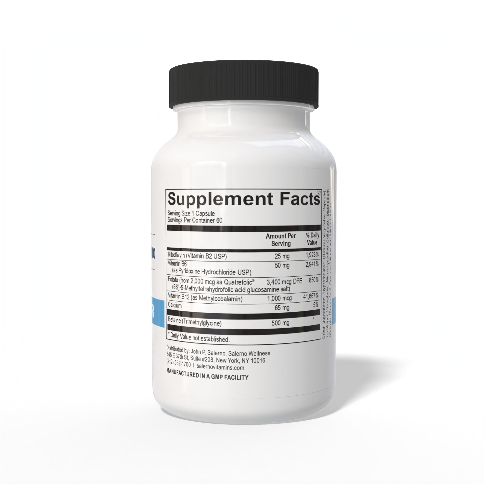 Supplement Facts - MTHFR Factor Dietary Supplement - Dr. John P. Salerno