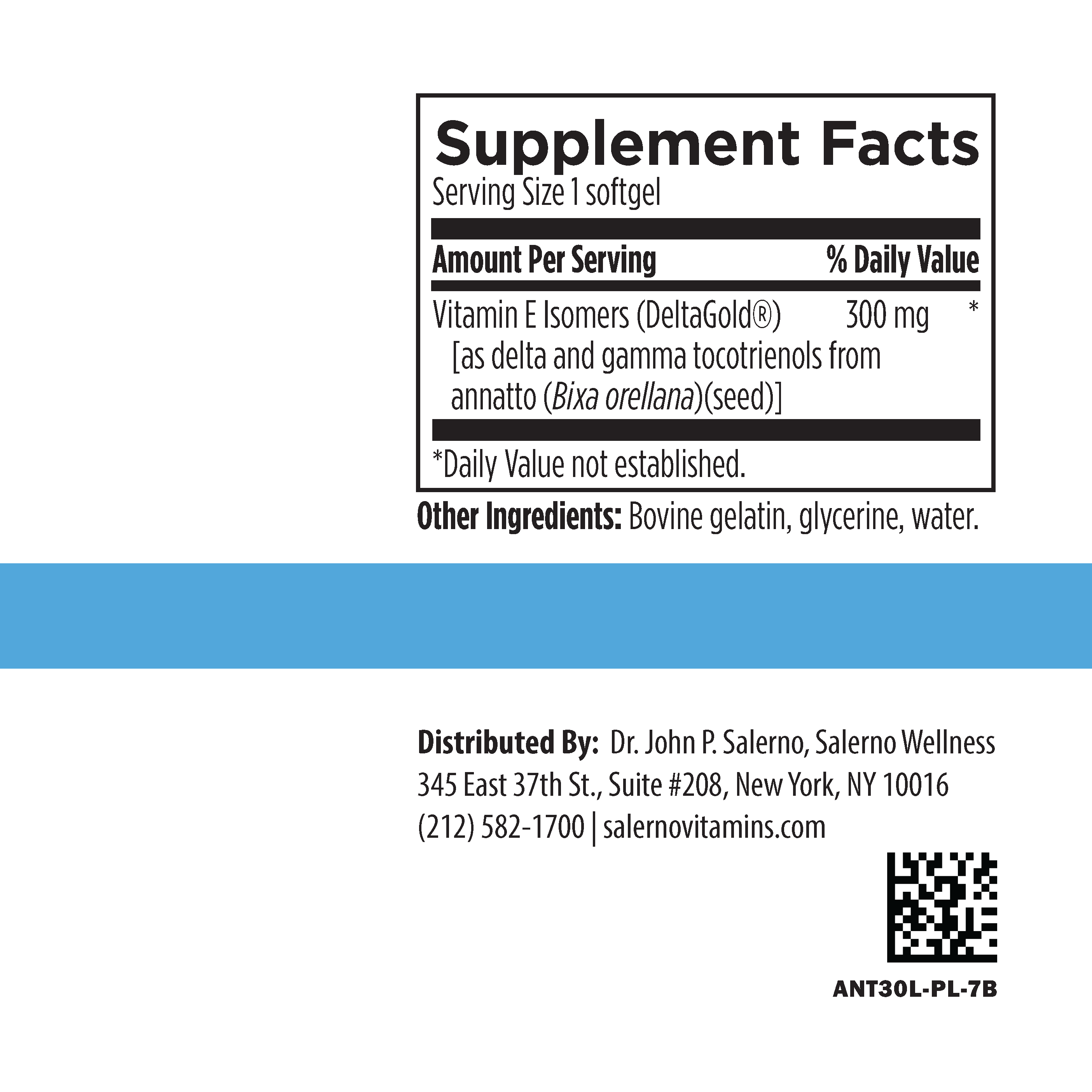 Vitamin E Factor - Supplement Facts