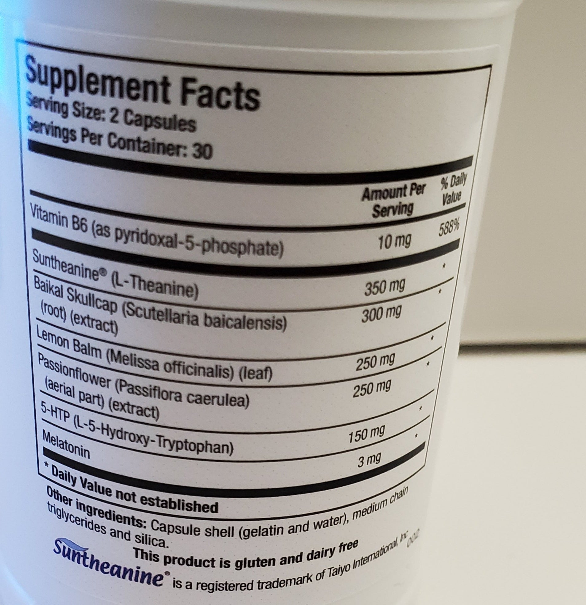 Supplement Facts for Sleep Factor - Professional Strength Supplement Developed by Dr. John Salerno 